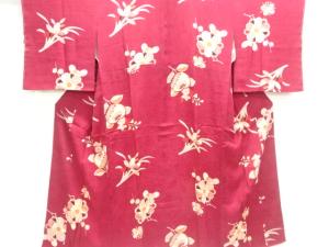 アンティーク　紋錦紗花模様長襦袢